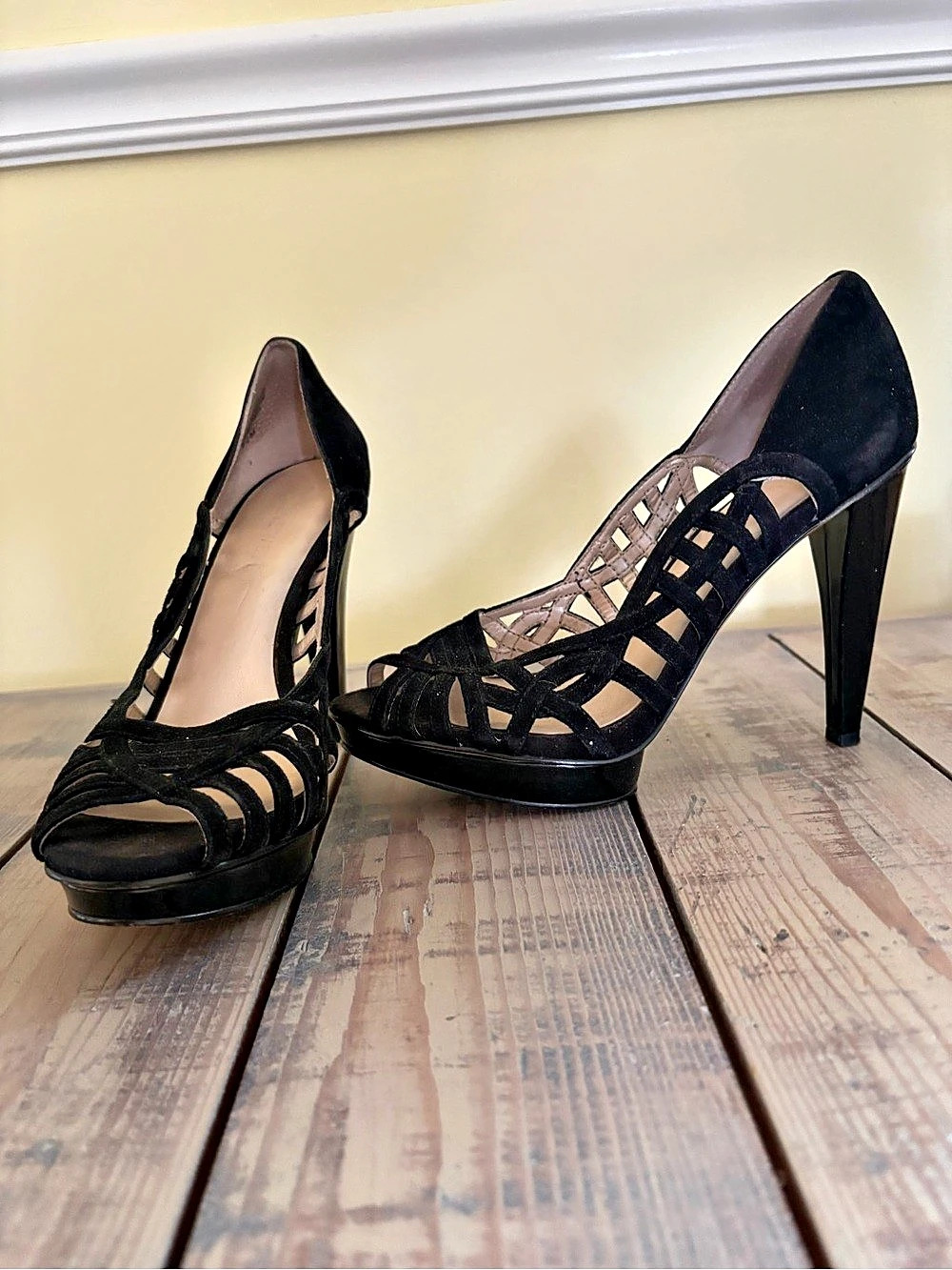 Nine West Platform Heels in Black, size 6.5